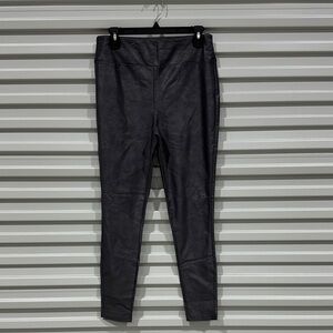 LuLaRoe Black Faux Leather-Look Leggings
